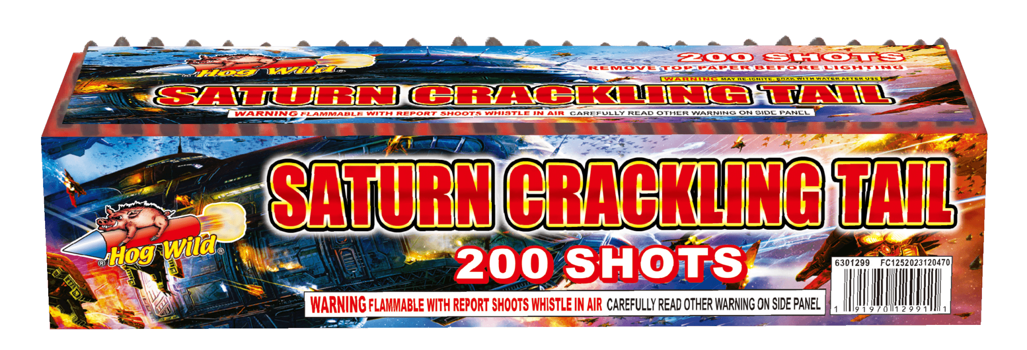 Crackling Tail Saturn Battery (200 shot)