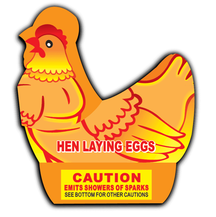 Hen Laying Eggs (Box)